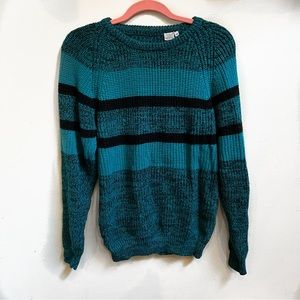 blue striped sweater